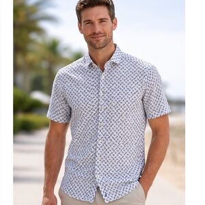 Johnnie-O Top Shelf Mens Button Down Shirt Size Small Short Sleeve
